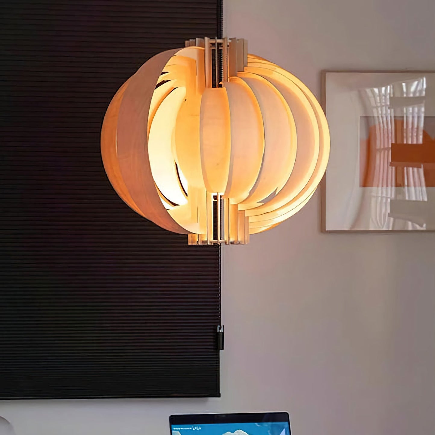 Wooden Lantern Pendant Lamp - Nuvé