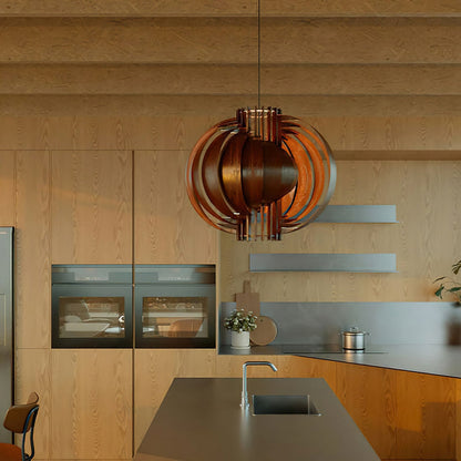 Wooden Lantern Pendant Lamp - Nuvé