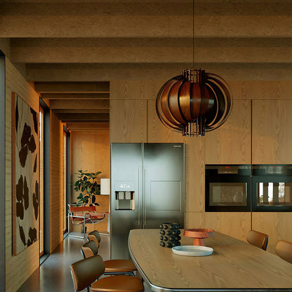 Wooden Lantern Pendant Lamp - Nuvé