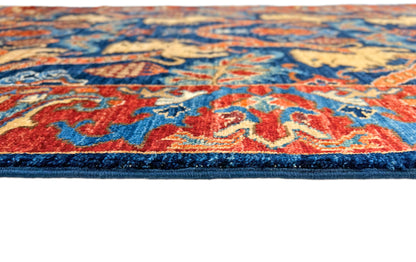 Afghan Folk/Serapi (3x5) blue/red