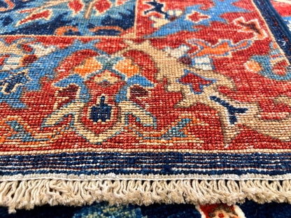 Afghan Folk/Serapi (3x5) blue/red