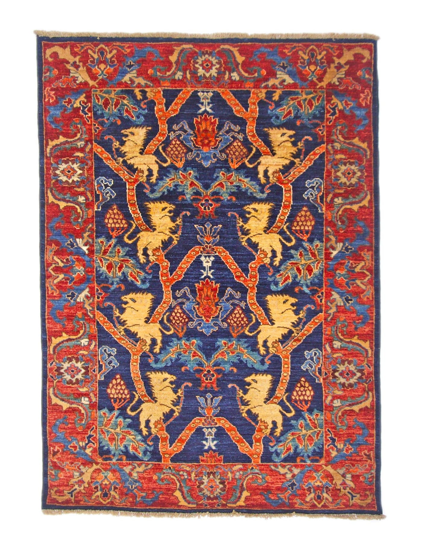 Afghan Folk/Serapi (3x5) blue/red - Nuvé