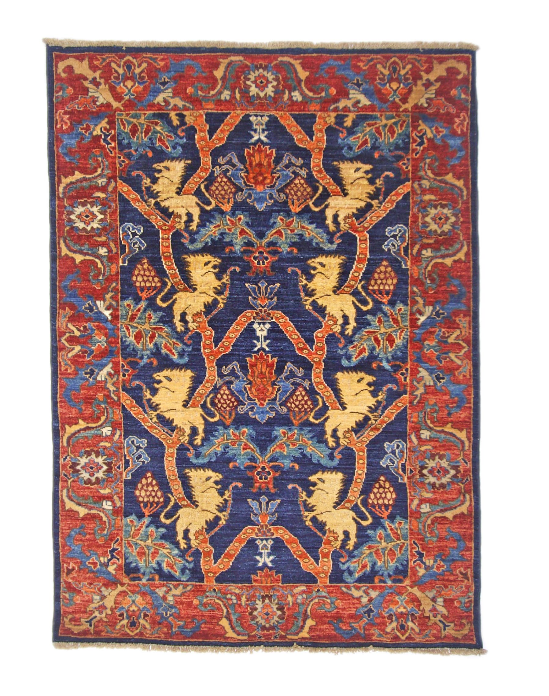 Afghan Folk/Serapi (3x5) blue/red - Nuvé