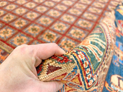 Afghan Pazyryk (8'08"x12'02") red/blue - Nuvé