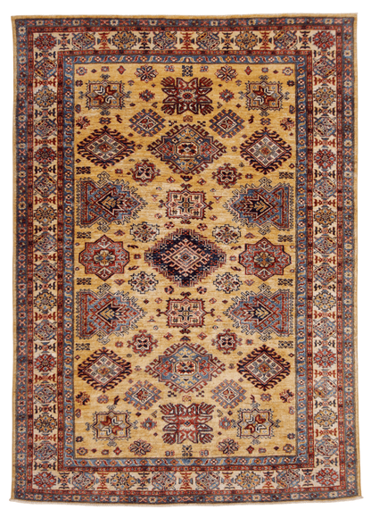 Super Kazak (5'08"x7'11") gold/ivory - Nuvé