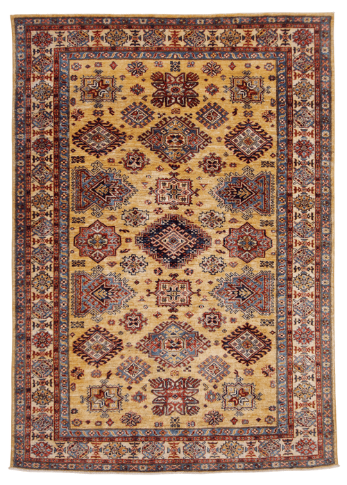 Super Kazak (5'08"x7'11") gold/ivory - Nuvé