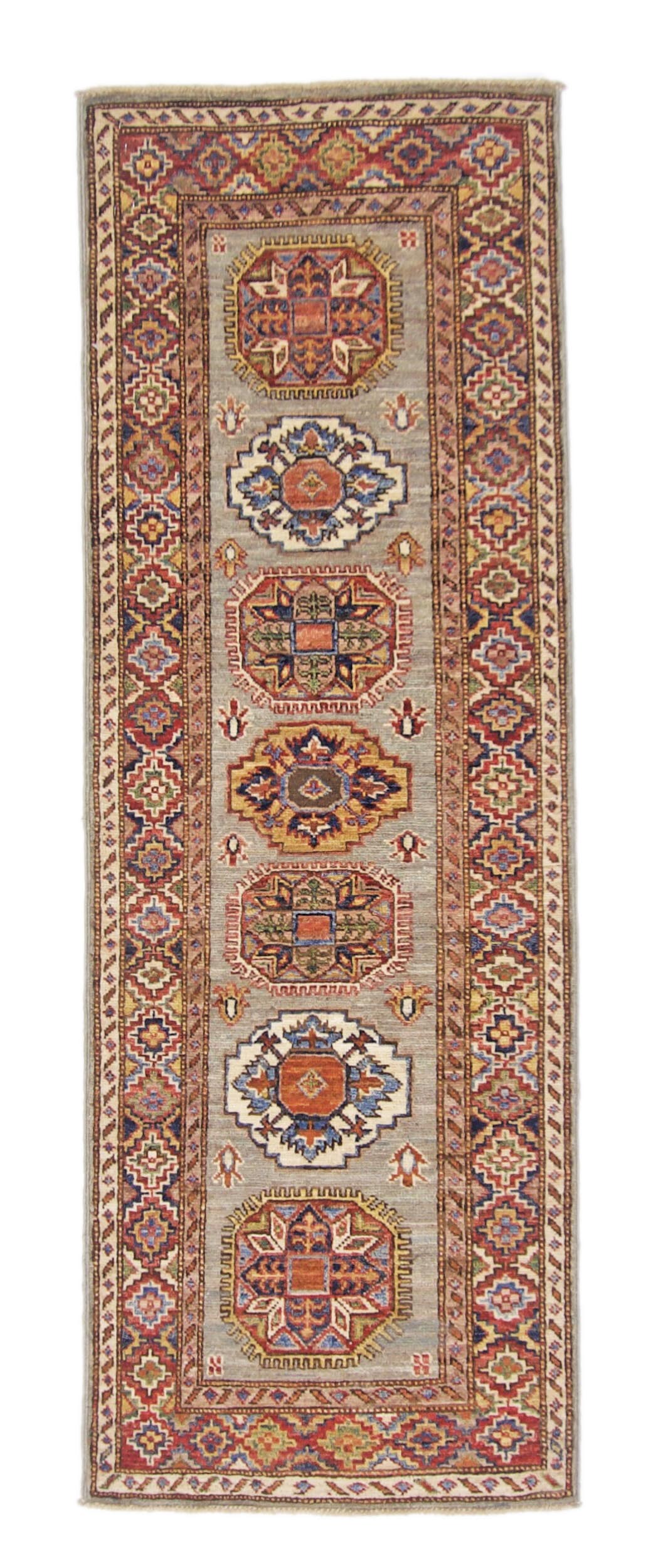 Super Kazak (1'11"x5'08") sand/multicolor - Nuvé