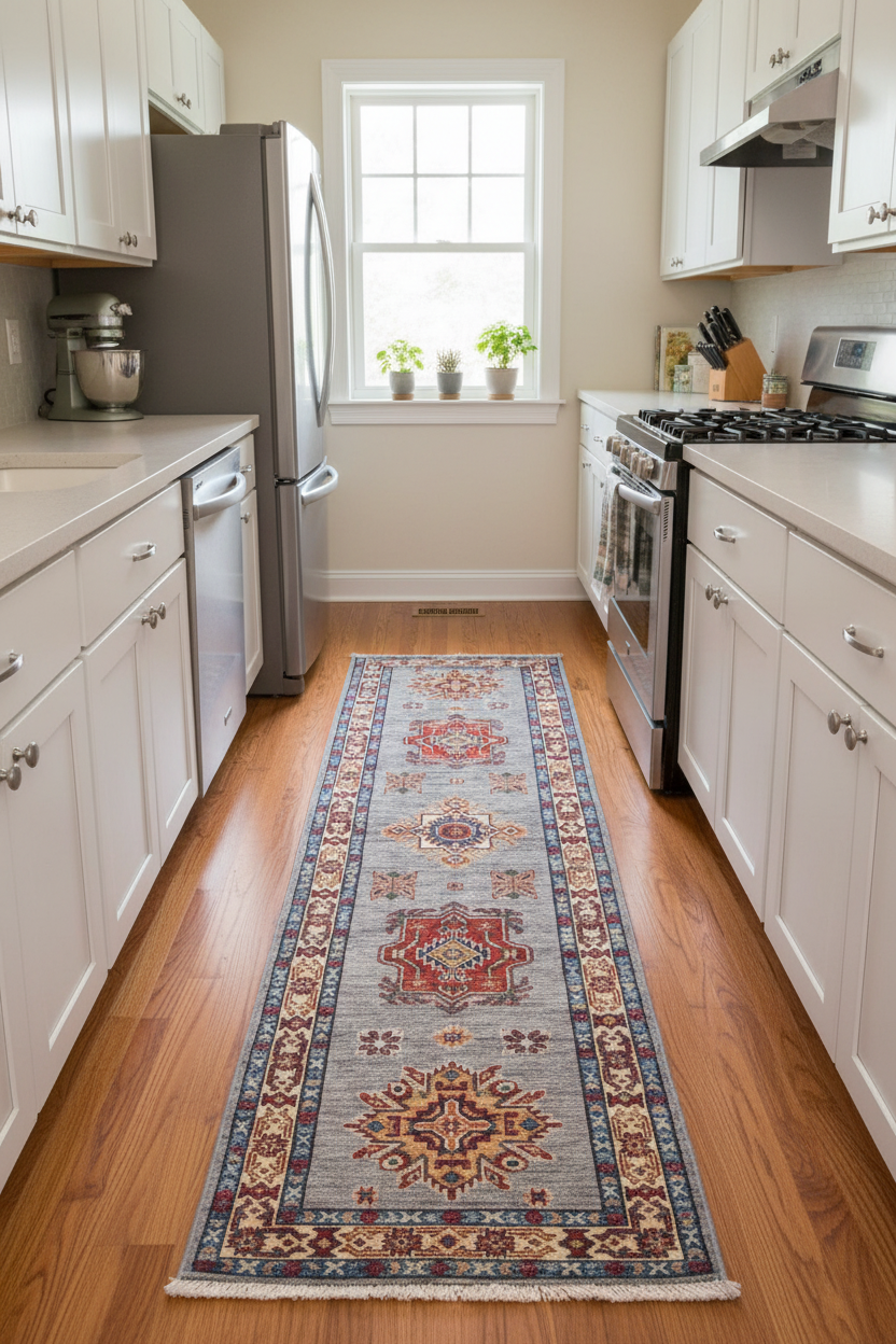 Super Kazak (1'11"x6'02") gray/multicolor