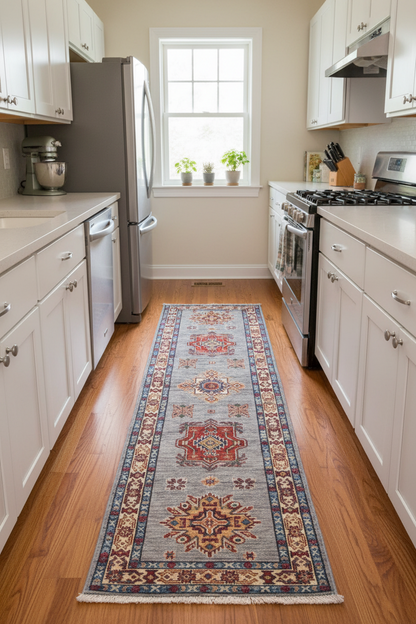 Super Kazak (1'11"x6'02") gray/multicolor