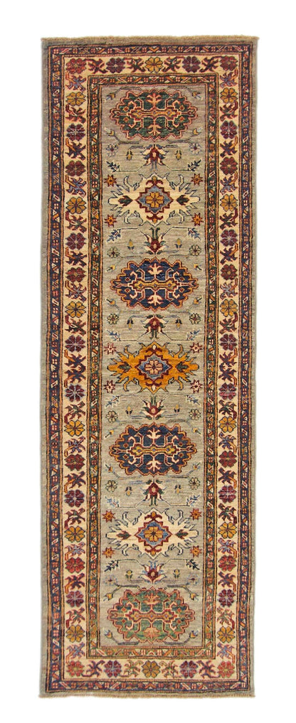 Super Kazak (2'00"x6'00") light gray/multicolor - Nuvé