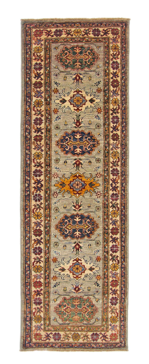 Super Kazak (2'00"x6'00") light gray/multicolor - Nuvé