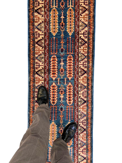 Super Kazak (2x6) blue/ivory