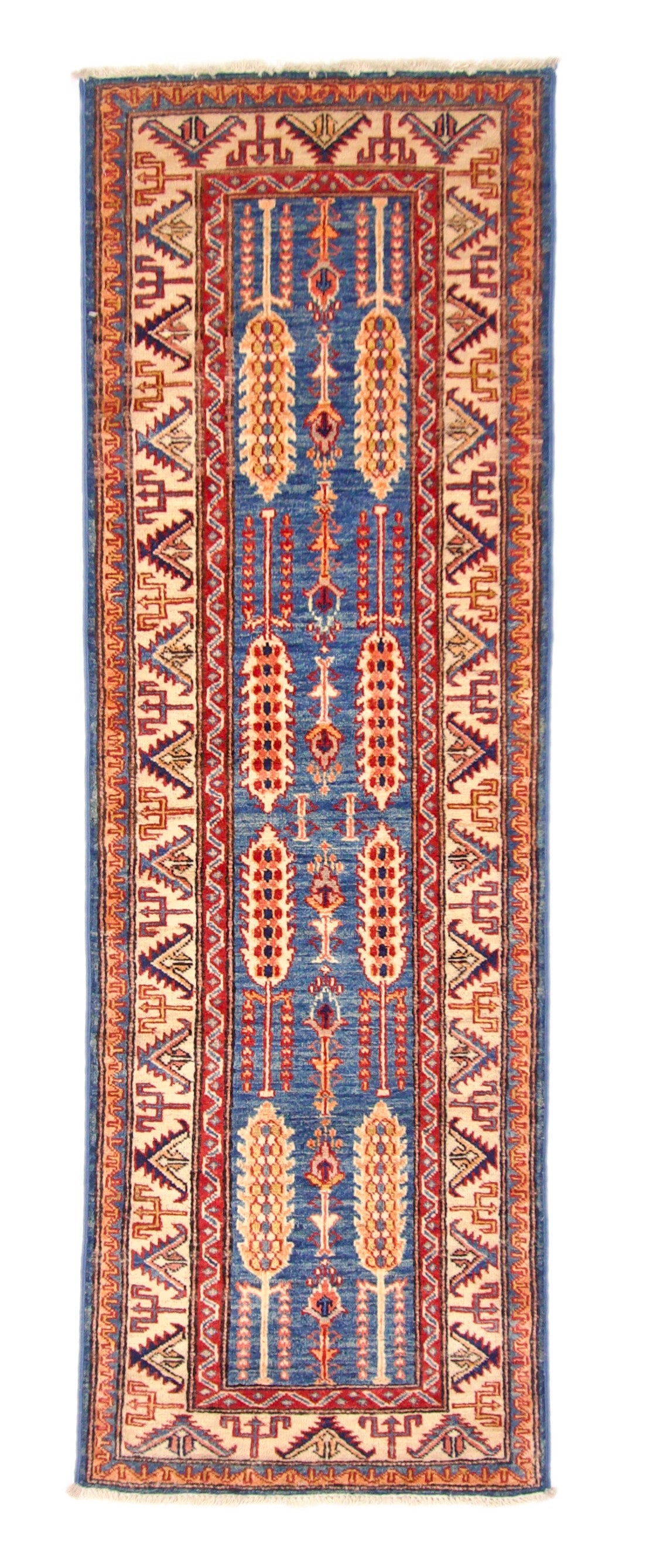 Super Kazak (2x6) blue/ivory - Nuvé