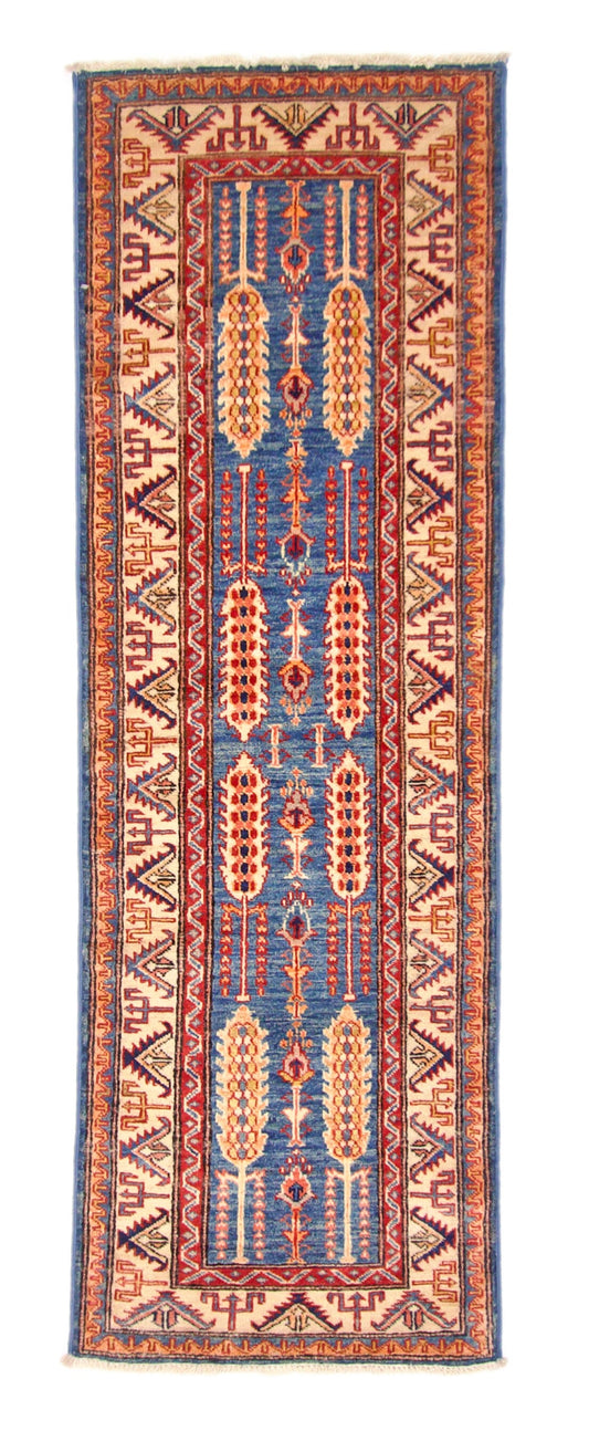Super Kazak (2x6) blue/ivory - Nuvé