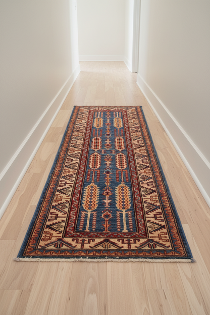 Super Kazak (2x6) blue/ivory