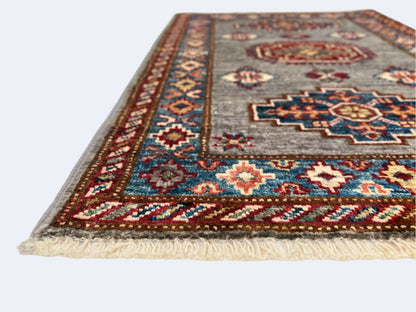 Super Kazak (1'11"x2'11") steel gray/blue - Nuvé