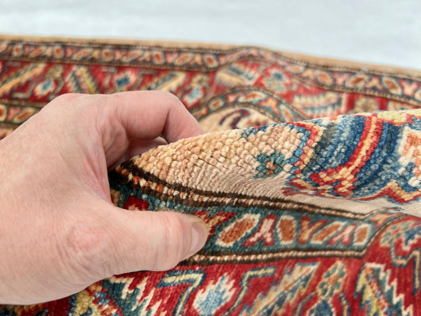Super Kazak (1'11"x3'00") adobe/red - Nuvé