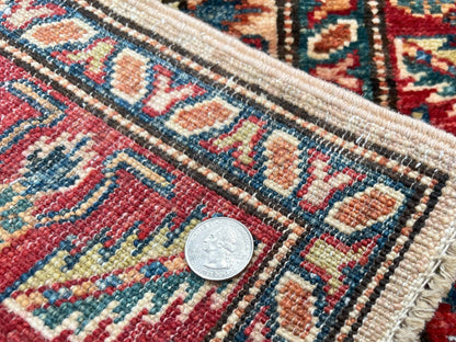 Super Kazak (1'11"x3'00") adobe/red - Nuvé