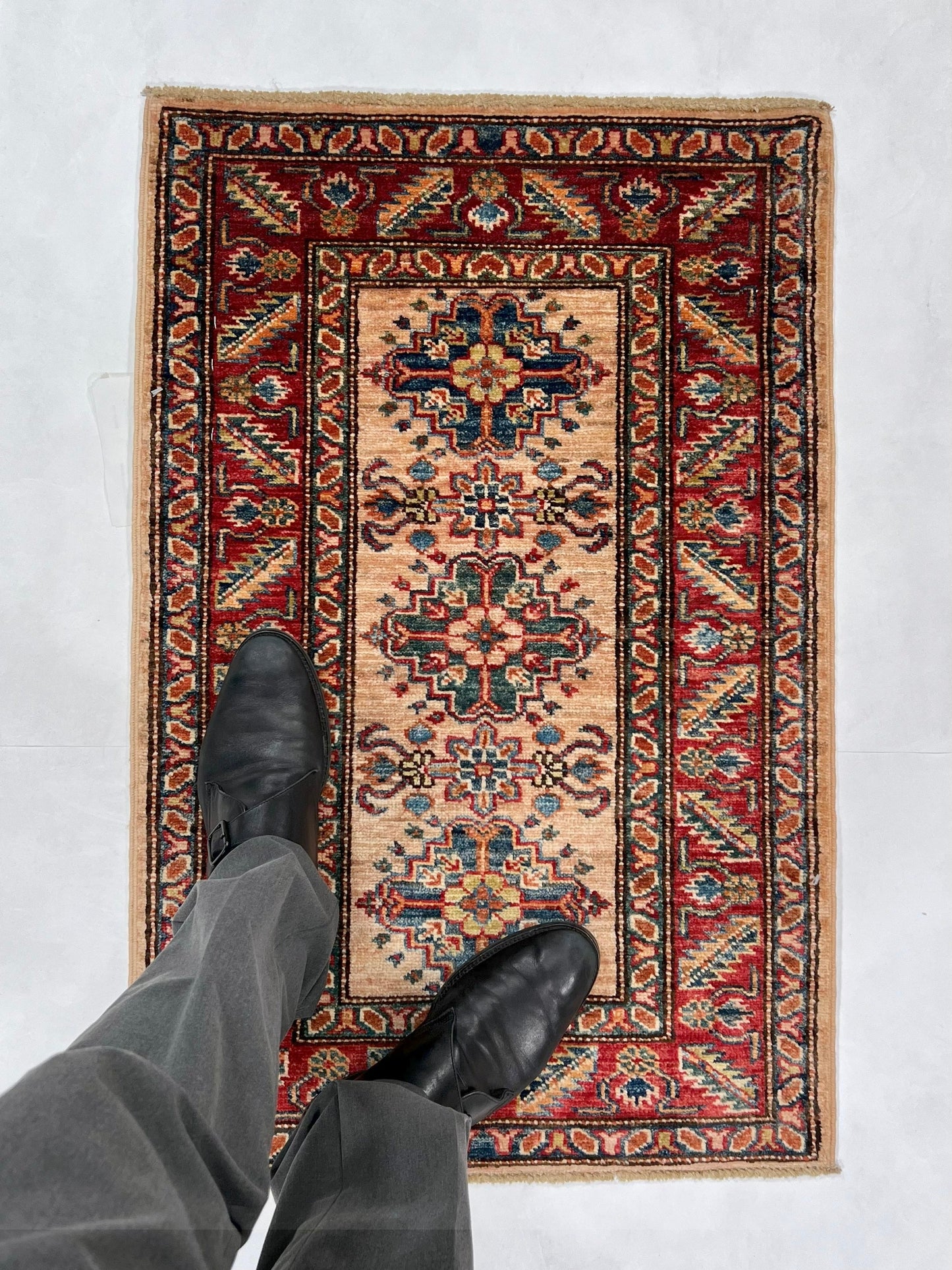 Super Kazak (1'11"x3'00") adobe/red - Nuvé