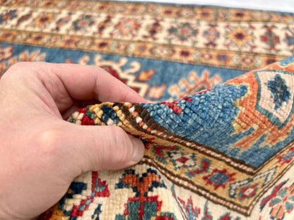 Super Kazak (2'11"x4'00") denim blue/ivory - Nuvé