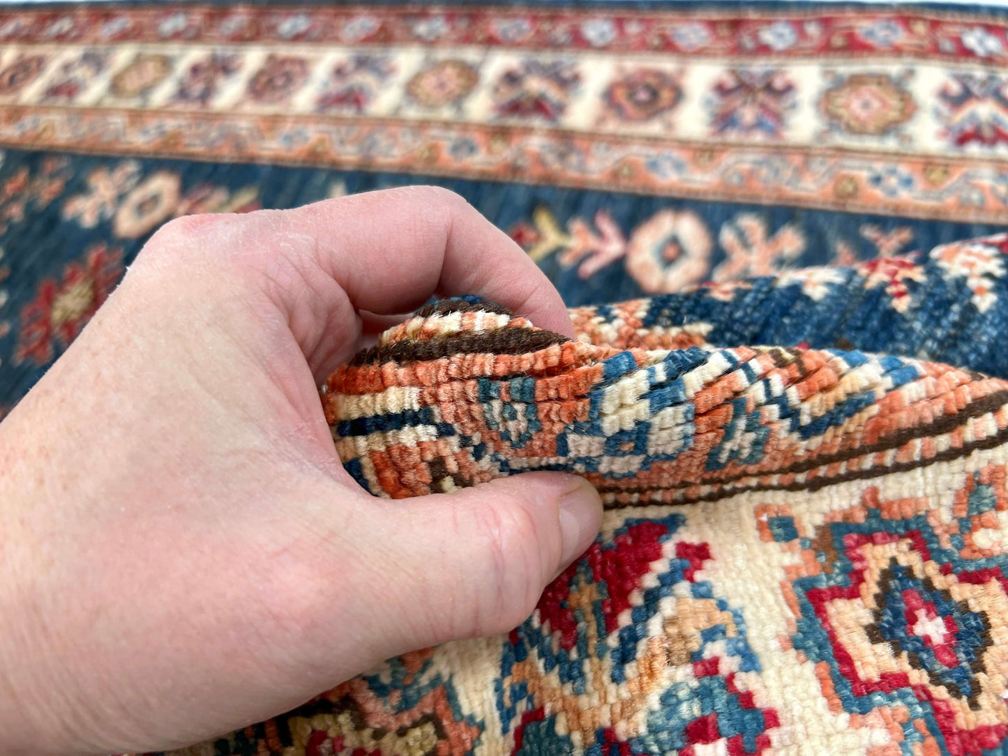 Super Kazak (2'08"x3'10") blue/ivory - Nuvé