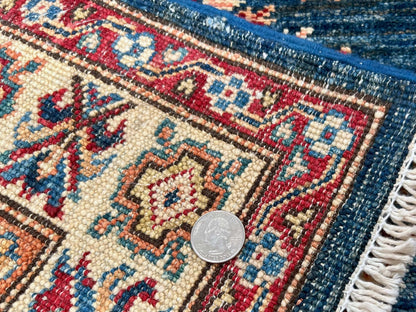 Super Kazak (2'08"x3'10") blue/ivory - Nuvé