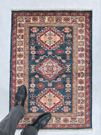 Super Kazak (2'08"x3'10") blue/ivory - Nuvé