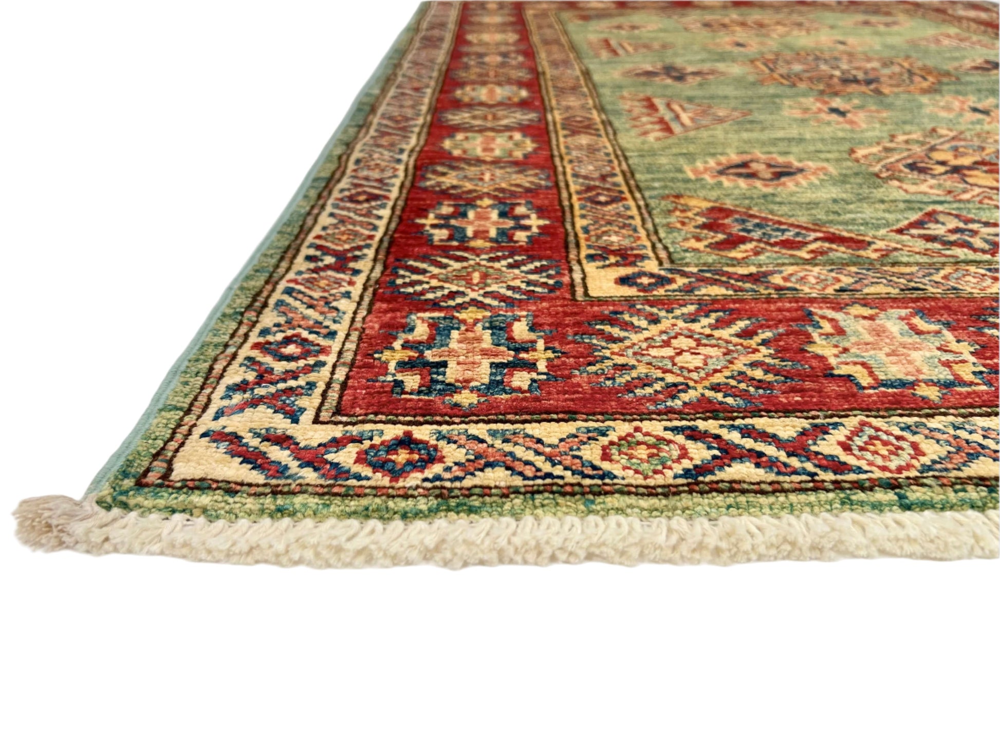 Super Kazak (3'00"x4'00") green/red - Nuvé