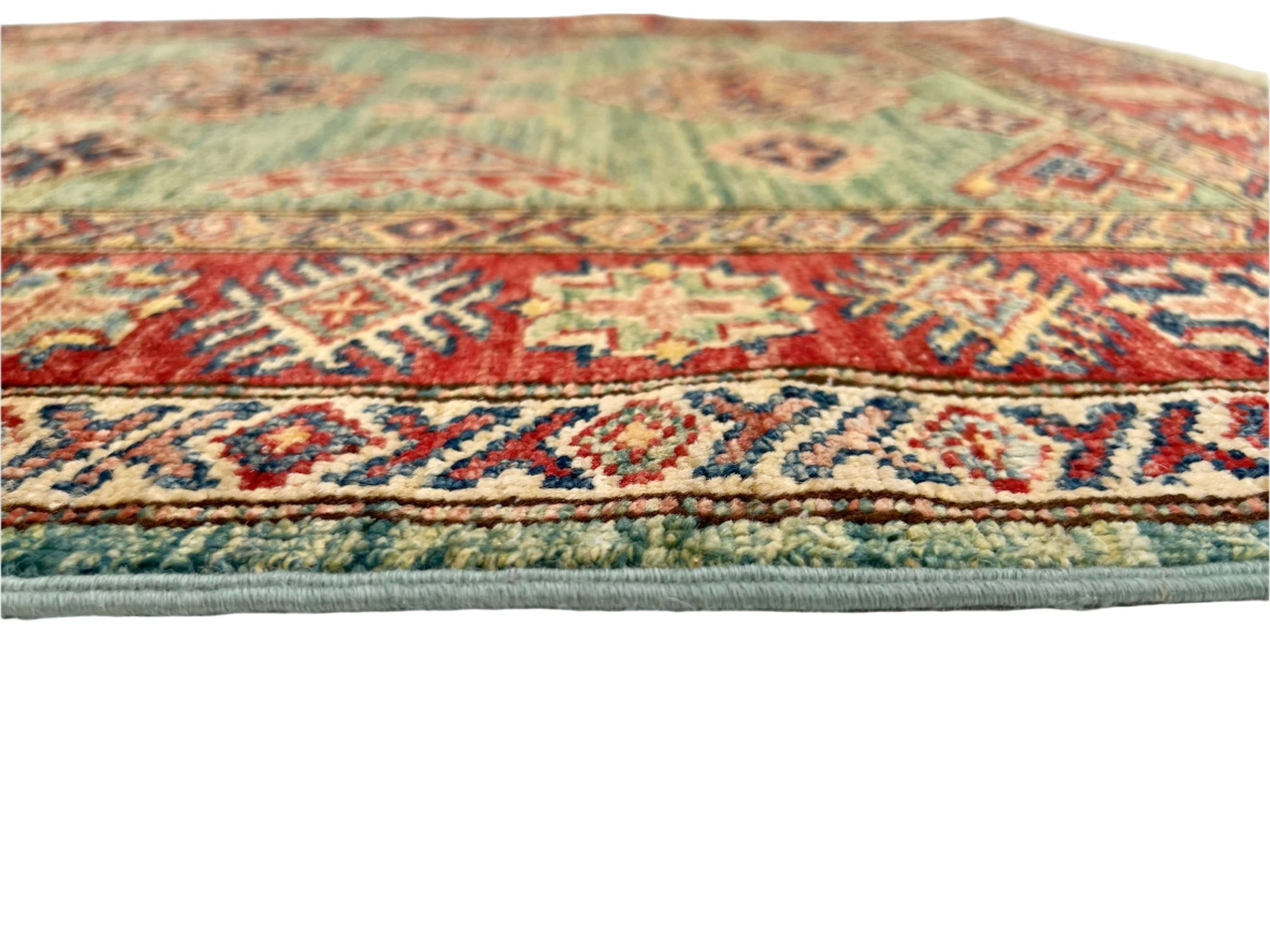 Super Kazak (3'00"x4'00") green/red - Nuvé