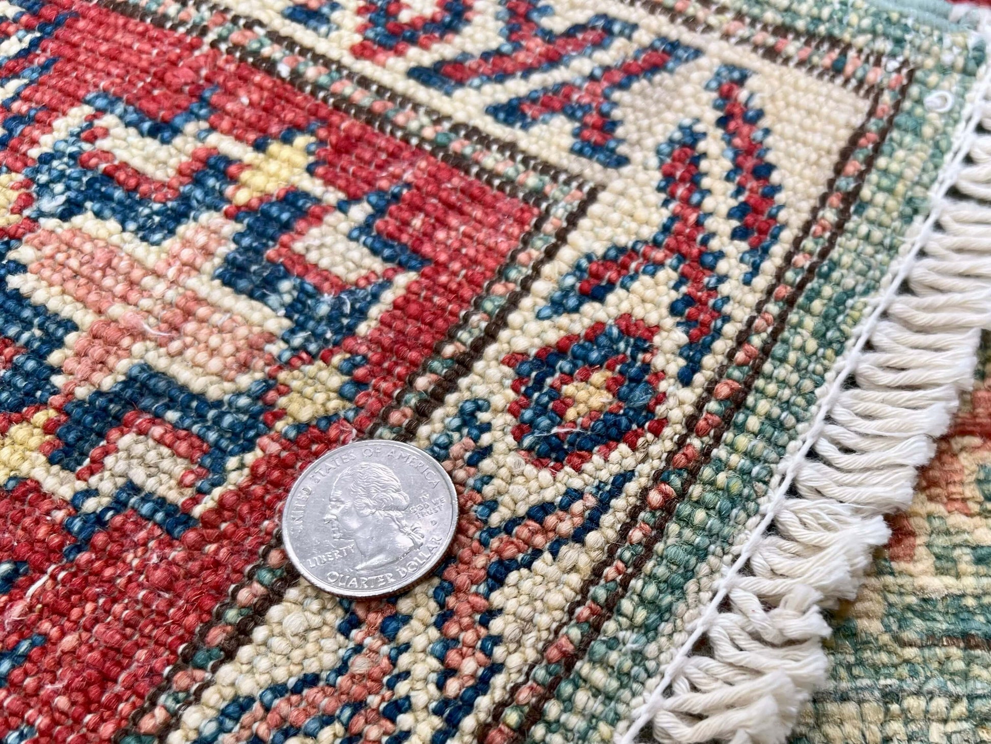 Super Kazak (3'00"x4'00") green/red - Nuvé
