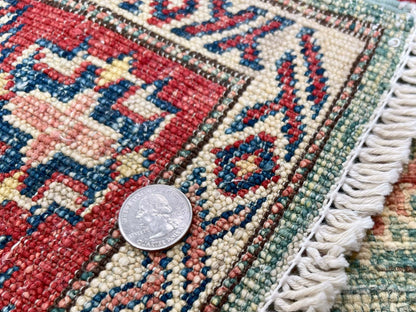 Super Kazak (3'00"x4'00") green/red - Nuvé