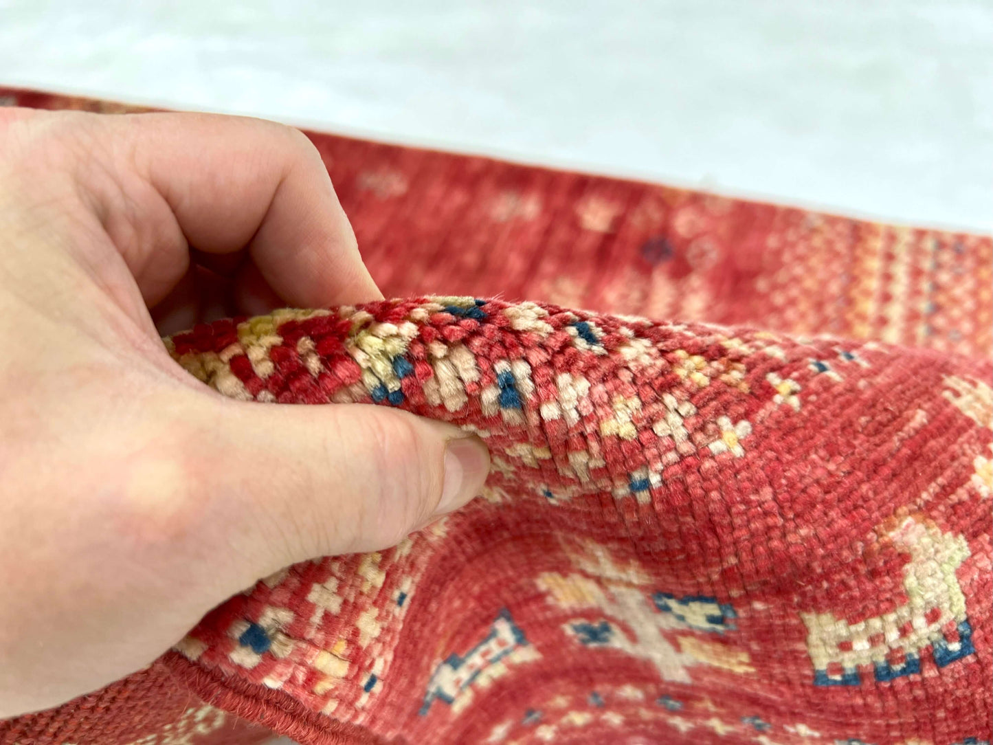 Afghan Gabbeh (1'11"x3'01") red - Nuvé