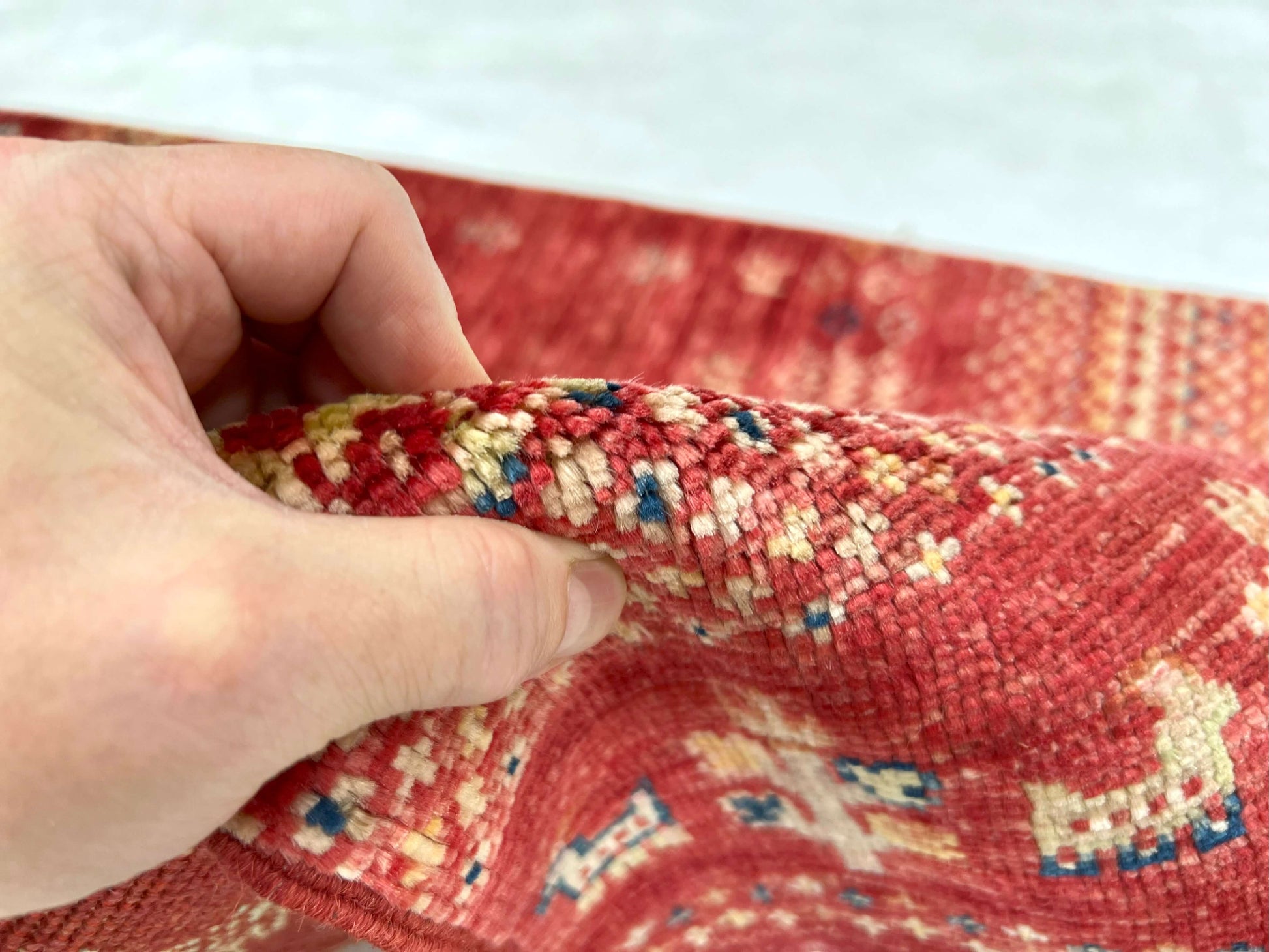 Afghan Gabbeh (1'11"x3'01") red - Nuvé