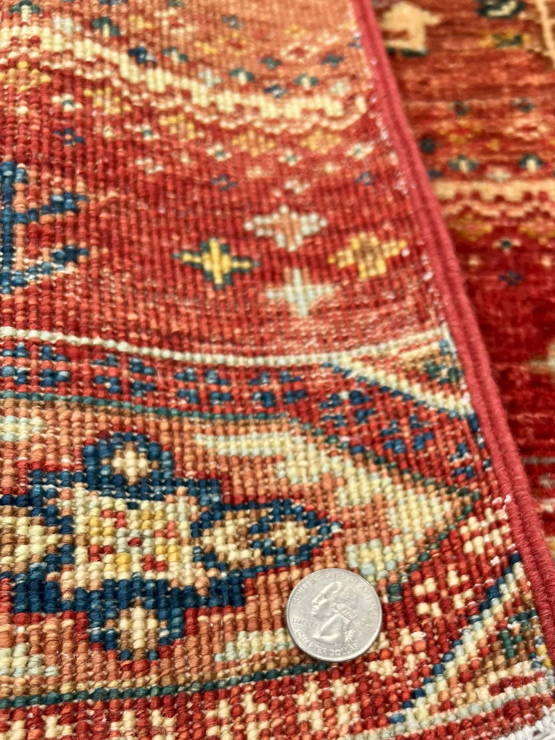 Afghan Khorjin-Gabbeh (2'00"x2'10") red/multicolor - Nuvé