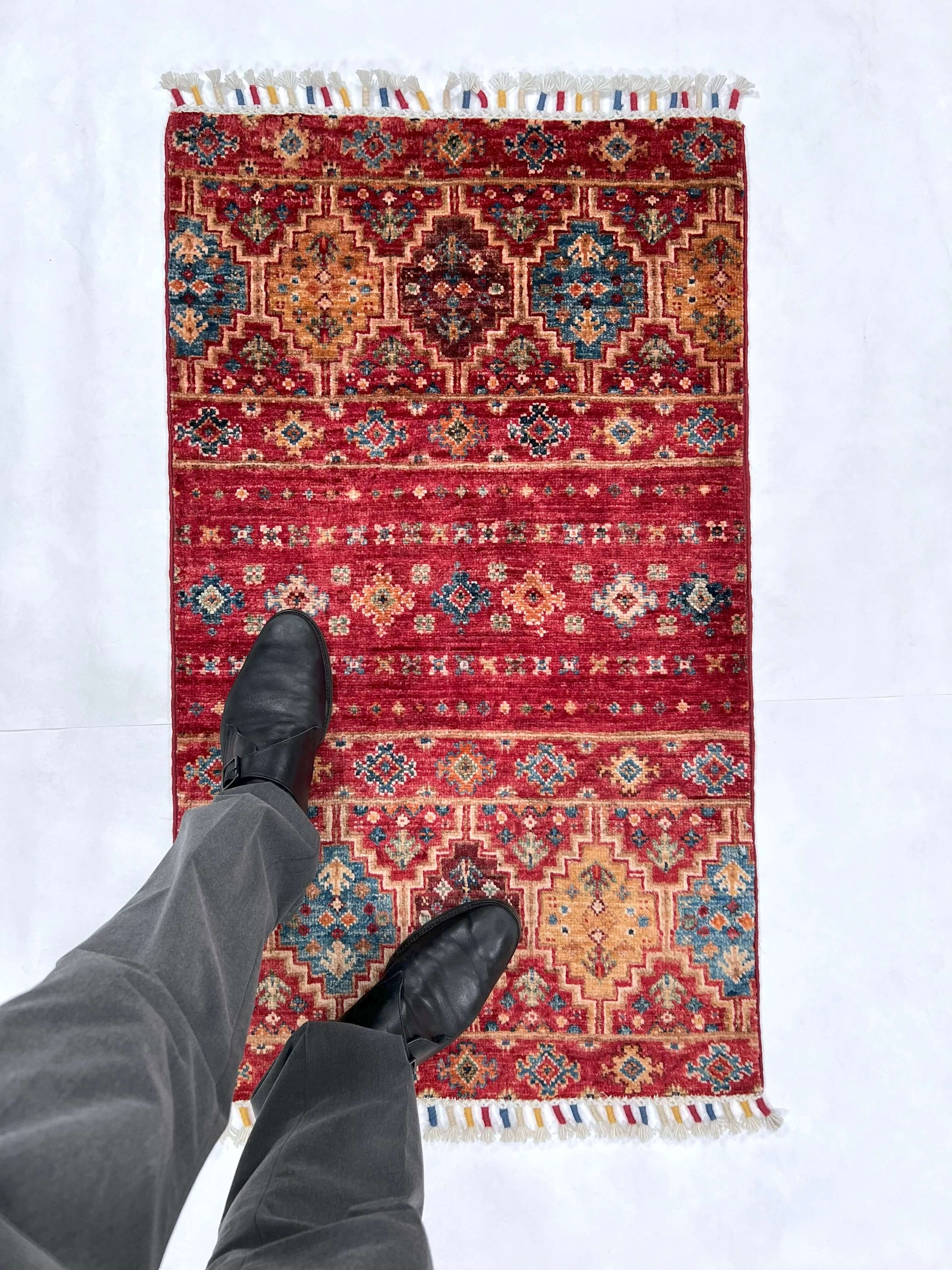 Afghan Khorjin (2'00"x3'04") red/multicolor - Nuvé