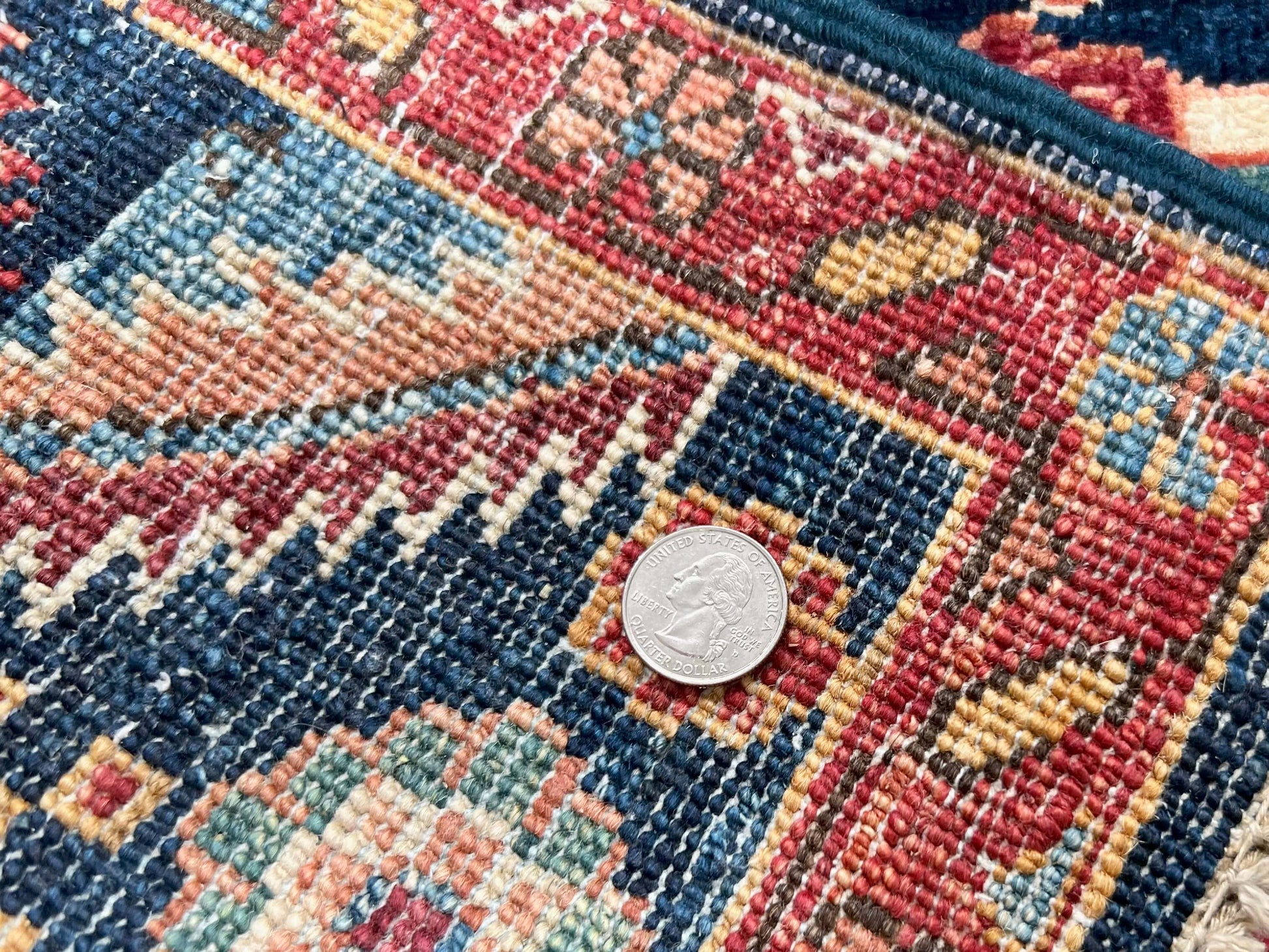 Afghan Qashqai (2'08"x3'10") blue/red - Nuvé