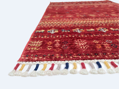 Afghan Gabbeh (2'07"x3'10") red - Nuvé