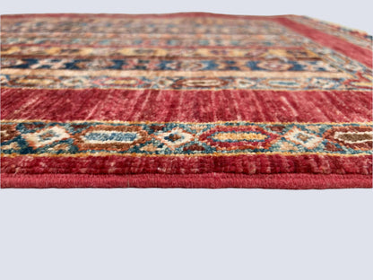 Afghan Shawl (2'09"x4'03") red/multicolor - Nuvé