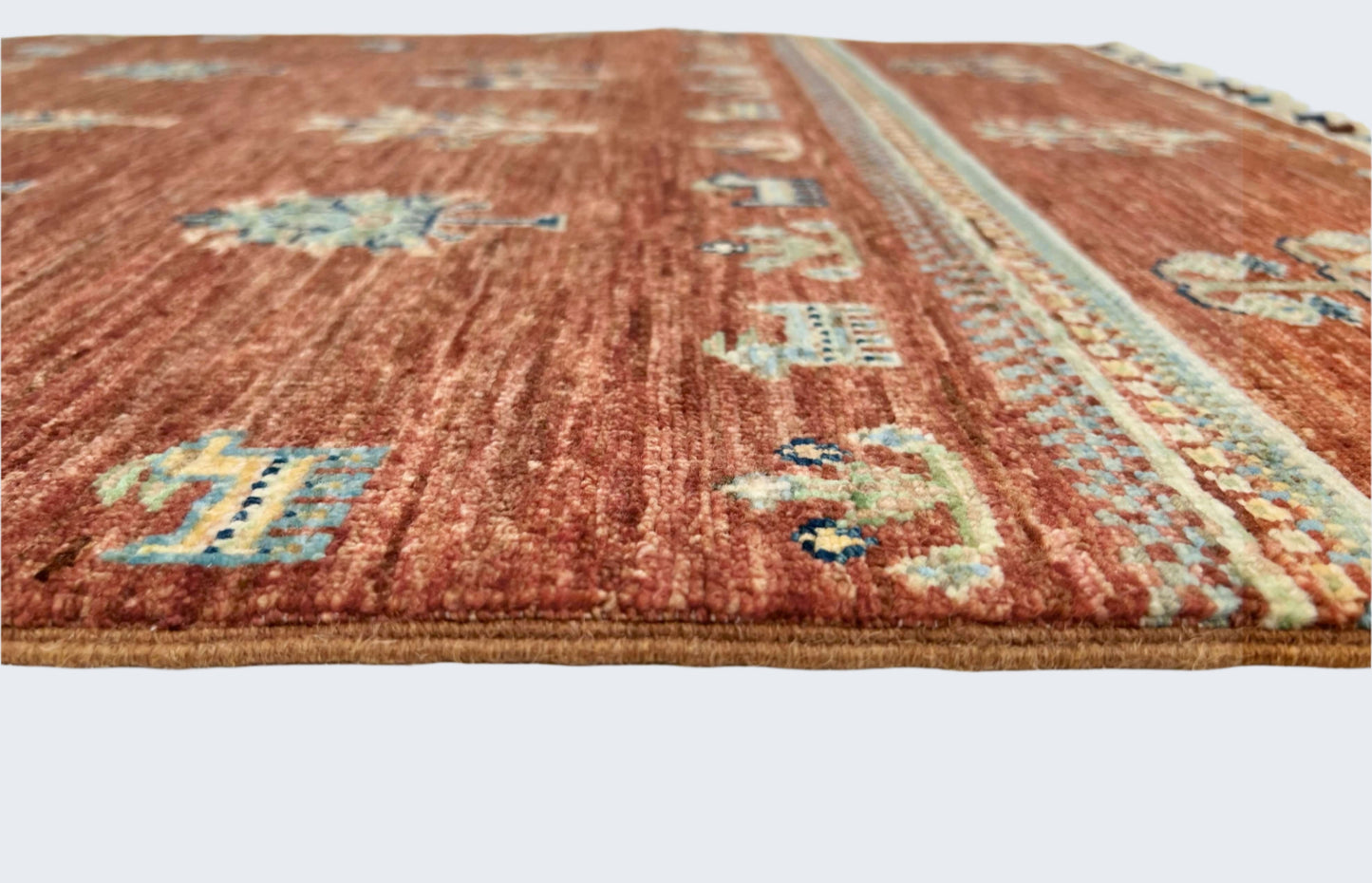 Afghan Gabbeh (2'08"x3'08") brown/teal - Nuvé