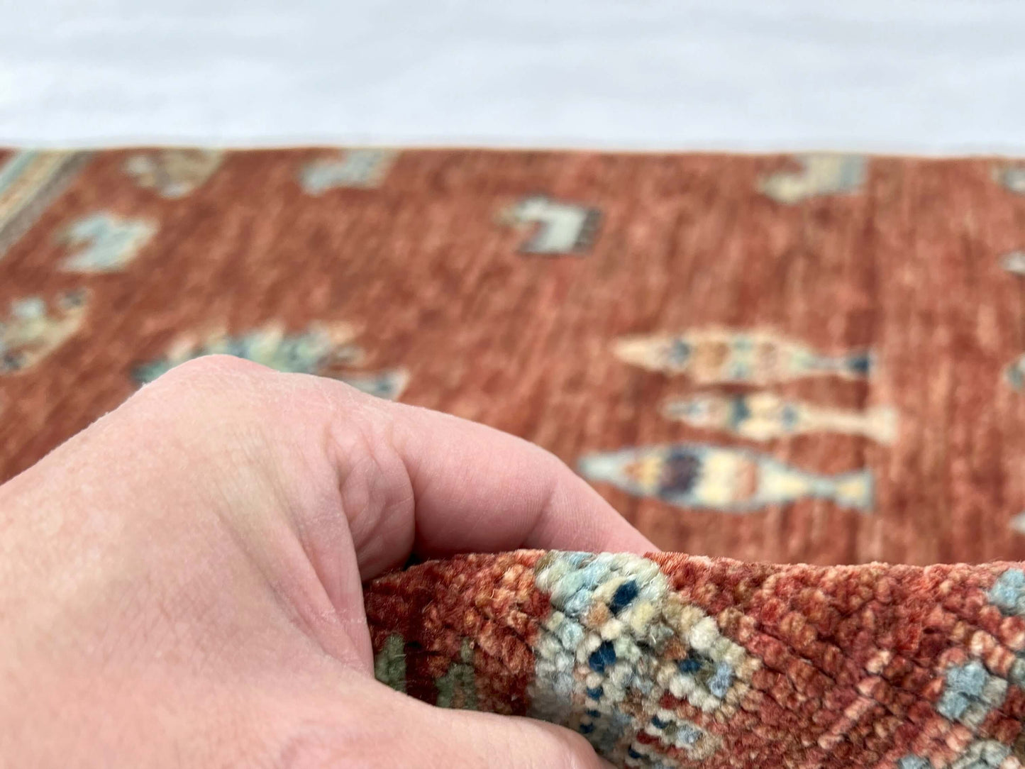 Afghan Gabbeh (2'08"x3'08") brown/teal - Nuvé