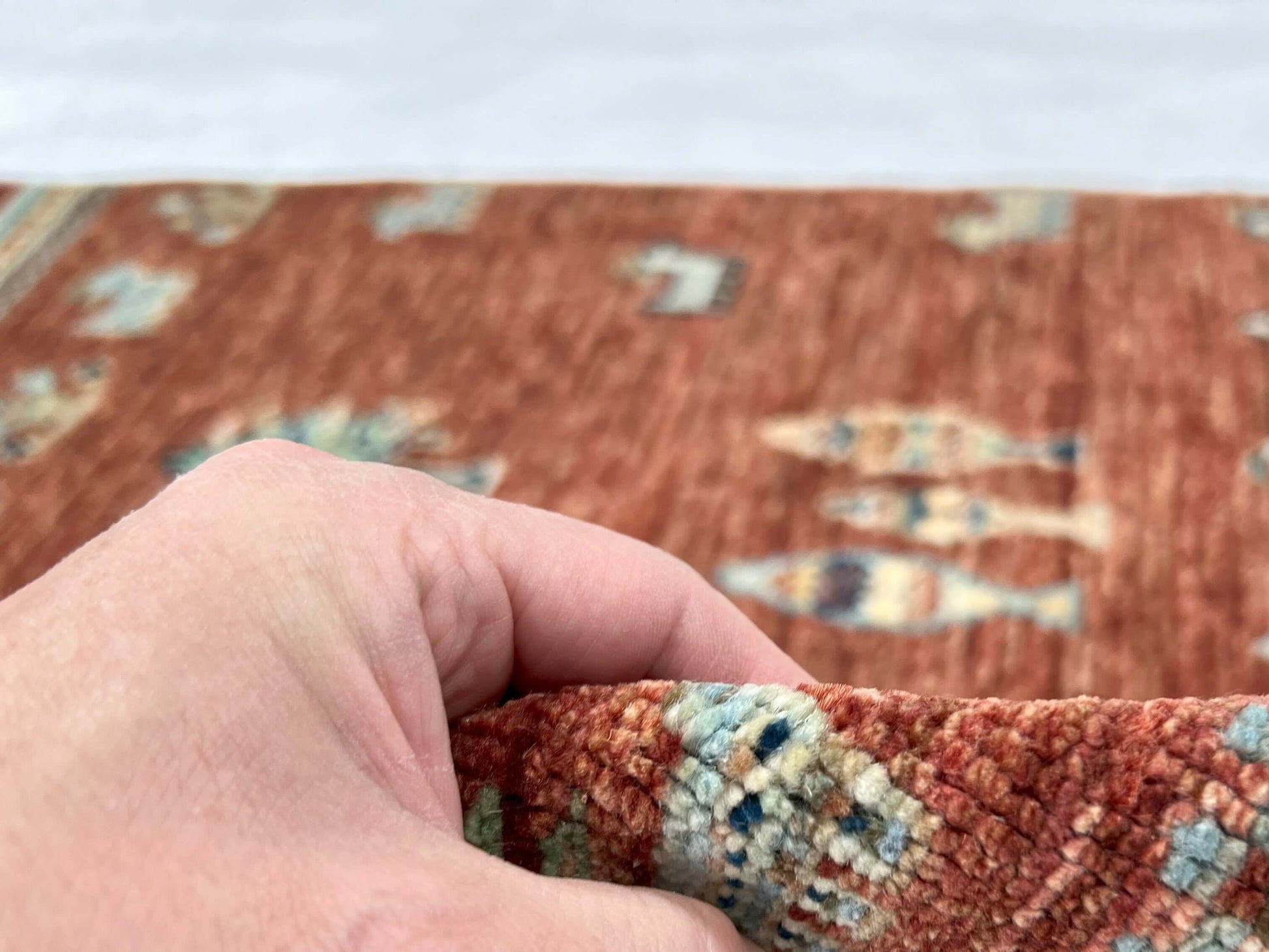 Afghan Gabbeh (2'08"x3'08") brown/teal - Nuvé