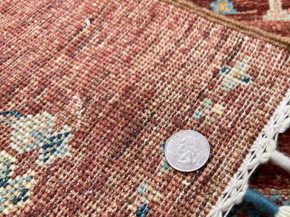 Afghan Gabbeh (2'08"x3'08") brown/teal - Nuvé