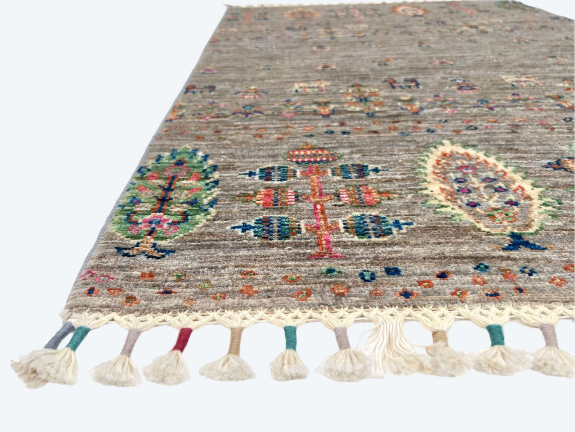 Afghan Gabbeh (2'07"x3'09") light gray - Nuvé