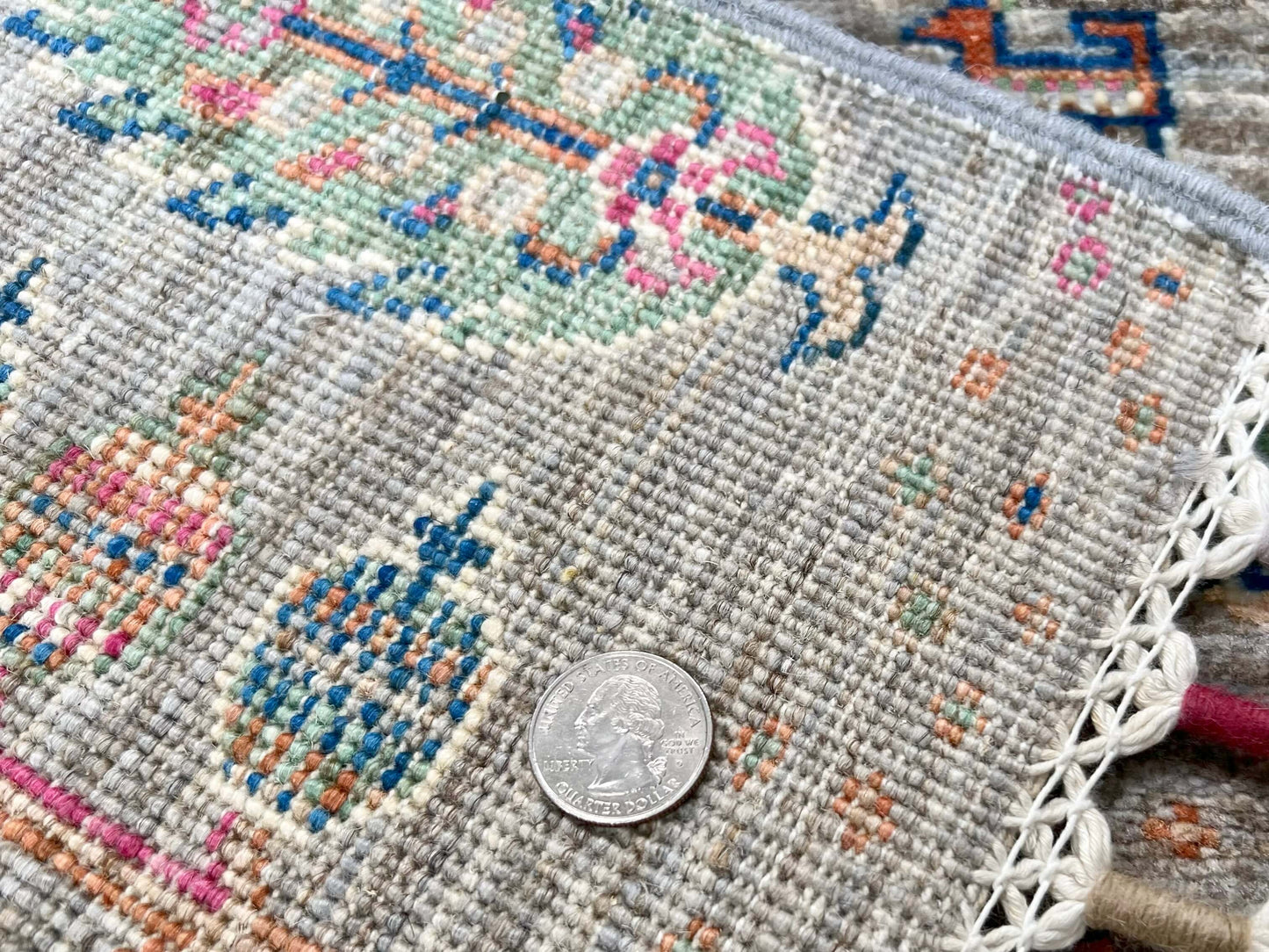 Afghan Gabbeh (2'07"x3'09") light gray - Nuvé