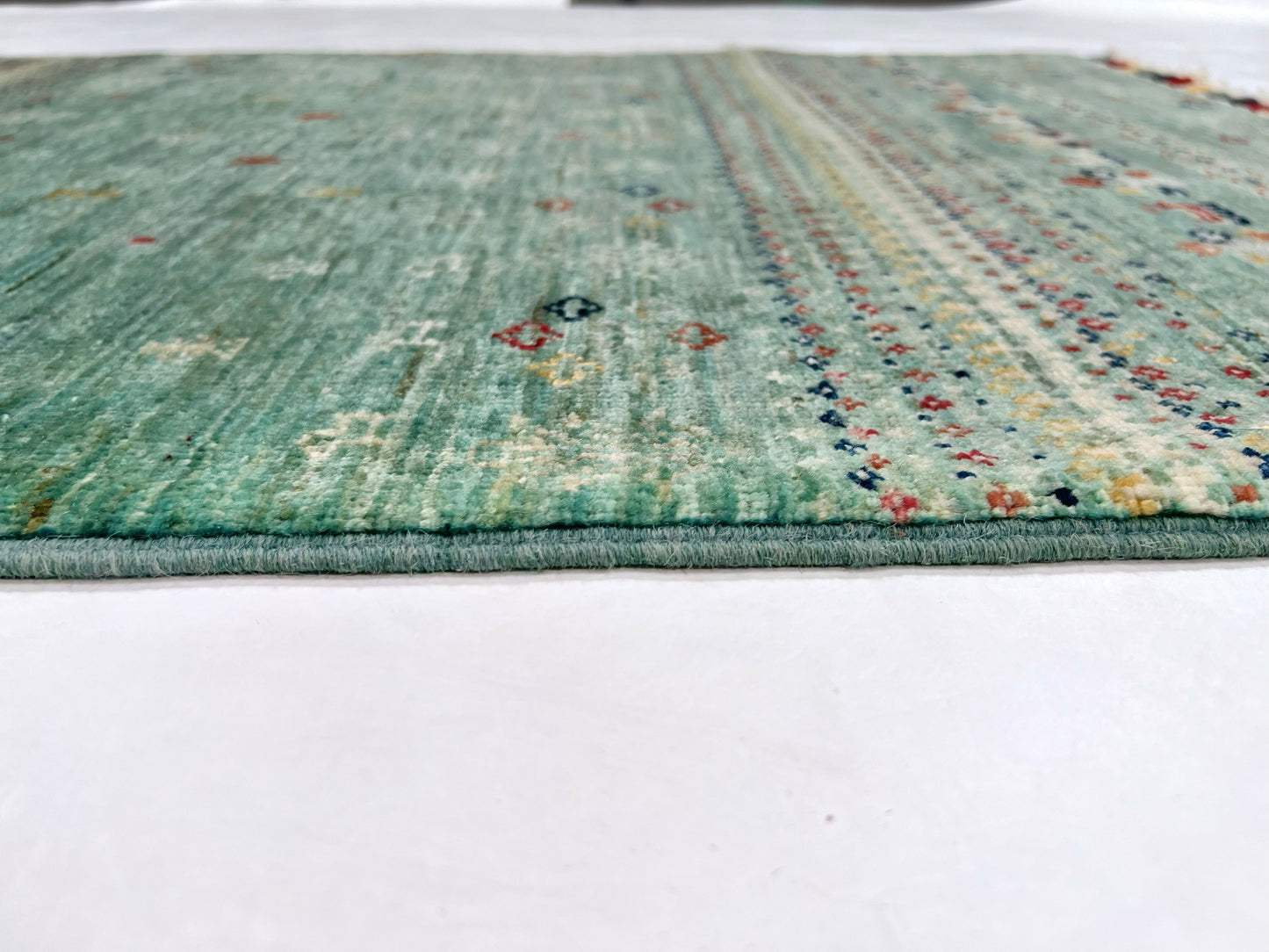 Afghan Gabbeh (2'07"x3'10") light green - Nuvé