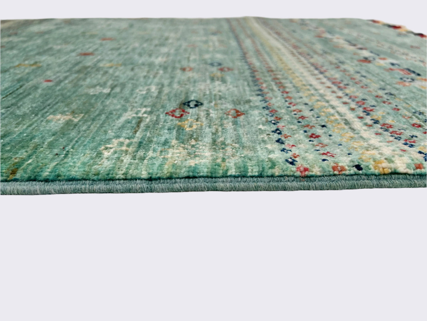 Afghan Gabbeh (2'07"x3'10") light green - Nuvé