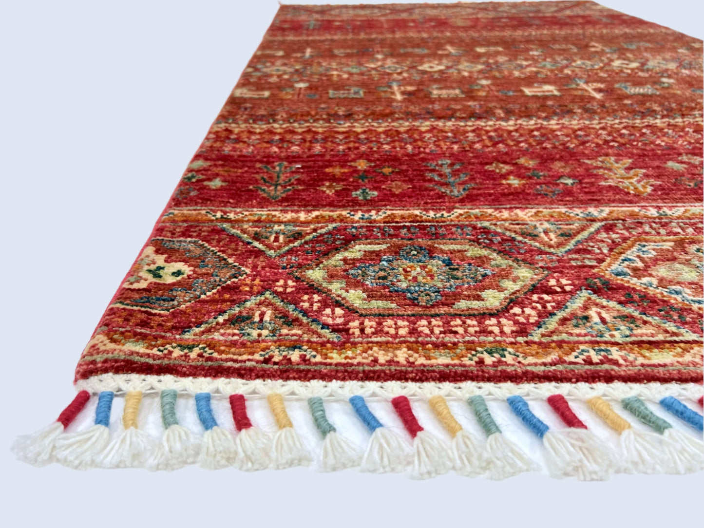 Afghan Khorjin-Gabbeh (2'06"x4'02") rust/red - Nuvé