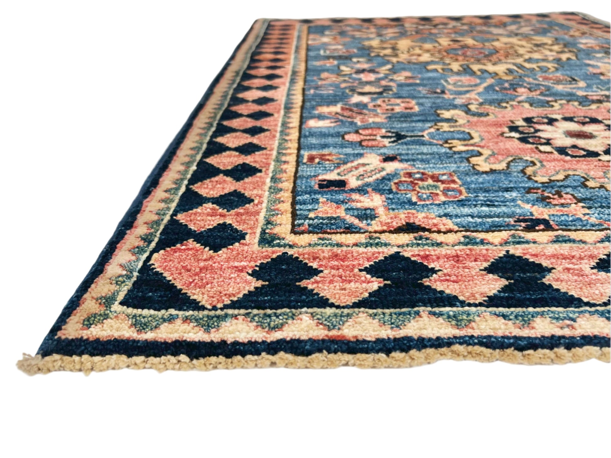 Afghan Ariana (2'09"x3'10") blue/navy - Nuvé