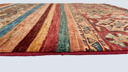 Afghan Khorjin (2'09"x4'02") red/multicolor - Nuvé