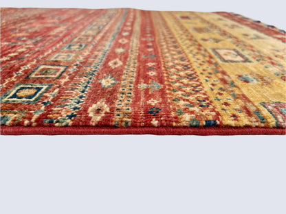 Afghan Khorjin-Gabbeh (2'08"x3'09") rust/gold - Nuvé